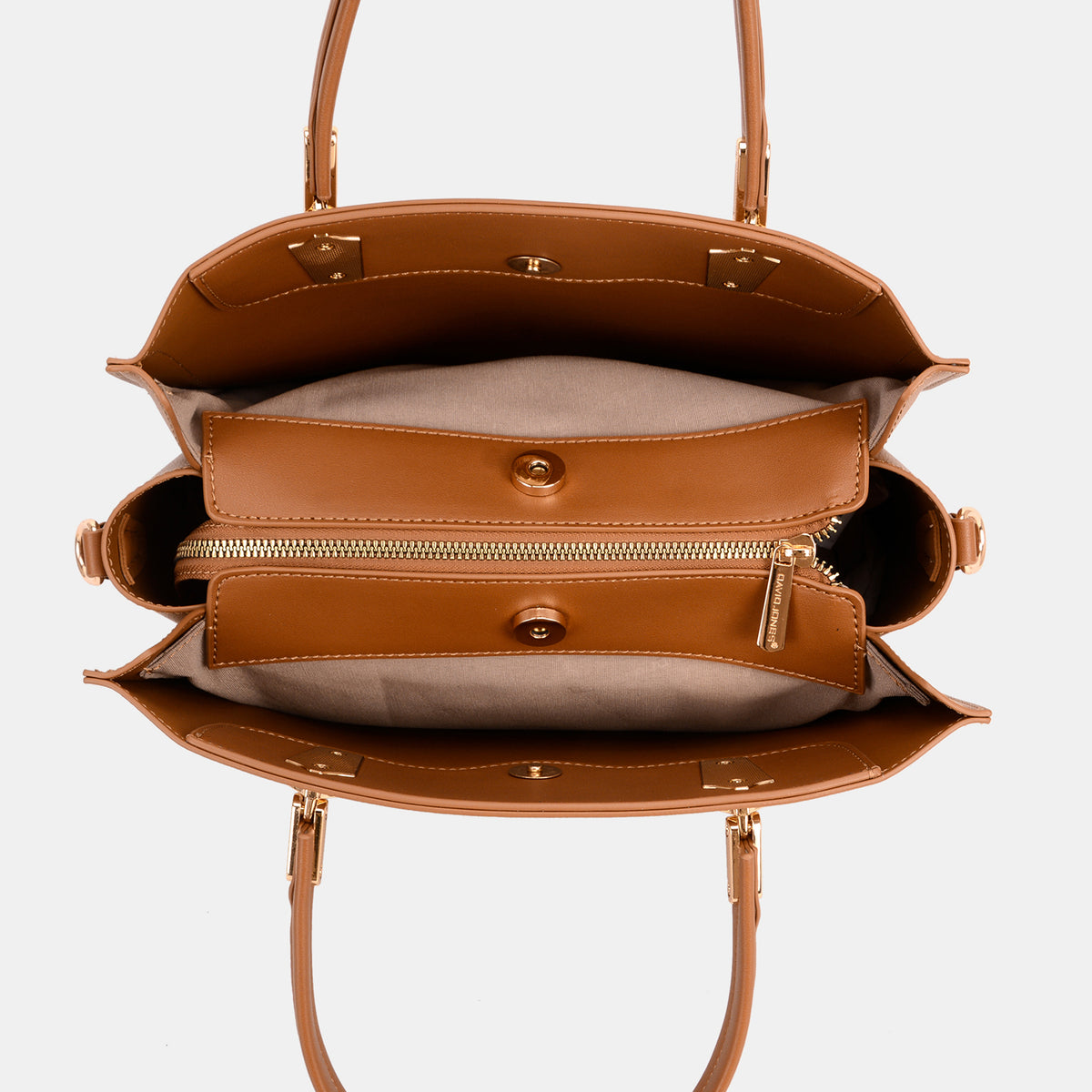 David Jones PU Leather Medium Handbag - Fashion BTQ -  - Fashion BTQ