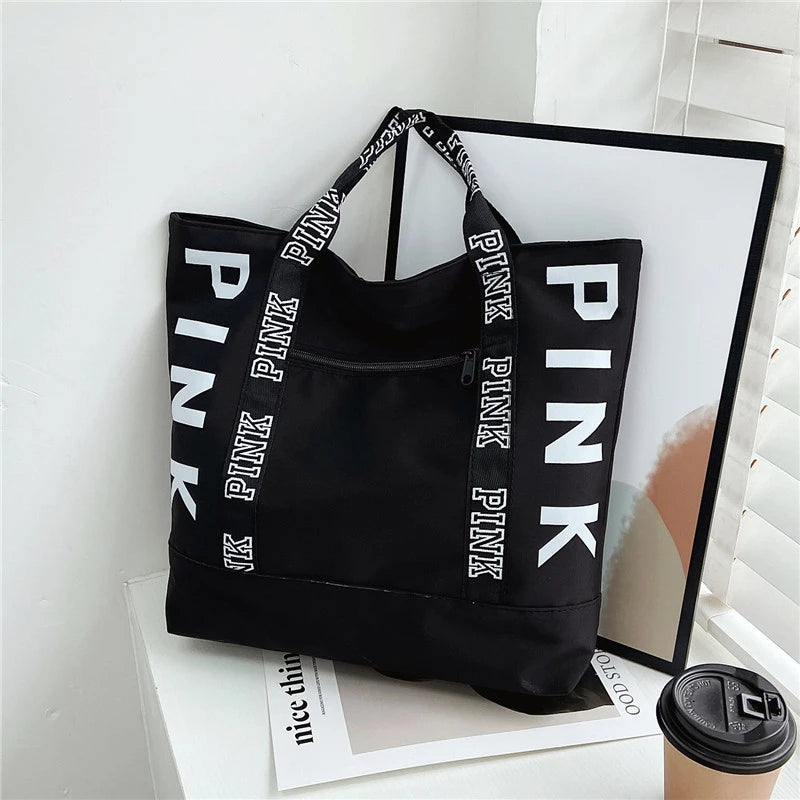 Casual Pink Tote Shoulder Bag - Fashion BTQ